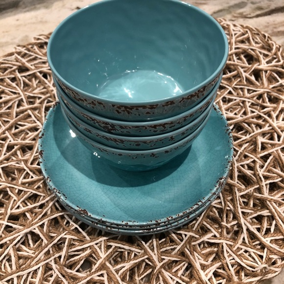 Tommy Bahama Dining Tommy Bahama Melamine Cups Appetizer Plates 8